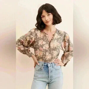 Anthropologie Michaela Peasant Blouse Size XS